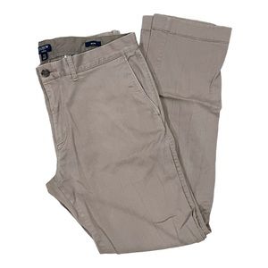 J.Crew Factory- slim fit men’s chinos. Color: Khaki. Size: 34/32